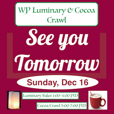 See you tomorrow - Sunday, December 16th